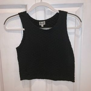 Black Detailed Crop Top